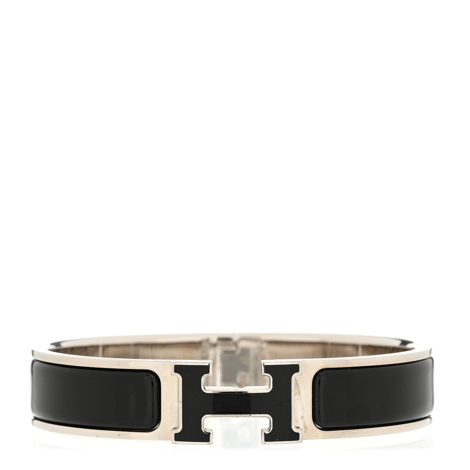 Hermes Enamel Narrow Clic Clac H Bracelet PM Black 1 of 5