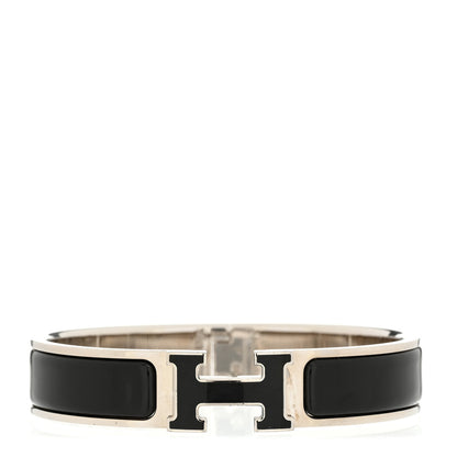 Hermes Enamel Narrow Clic Clac H Bracelet PM Black 1 of 5