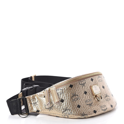 MCM Metallic Visetos Stark Belt Bag Gold 4 of 9