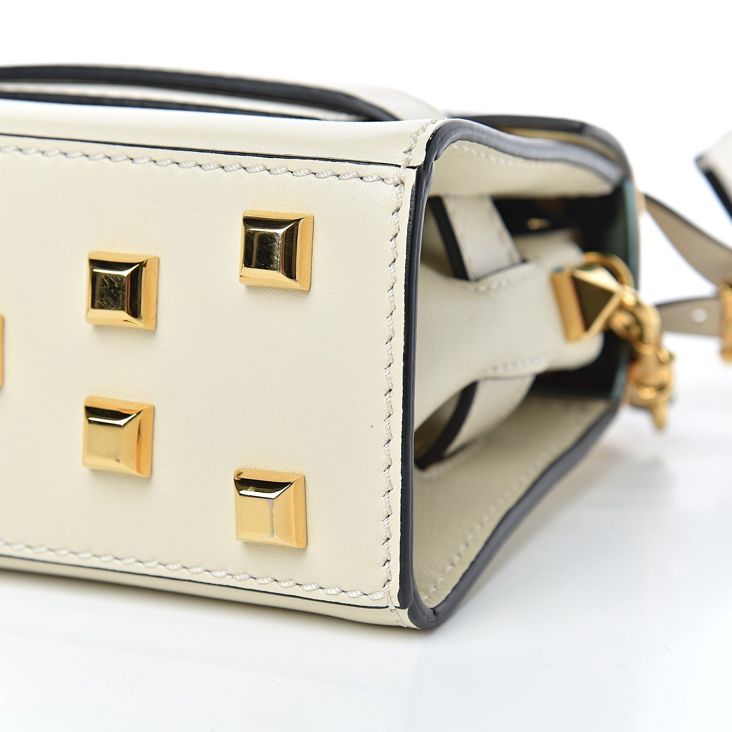 Valentino Garavani Vitello Mini My Rockstud Frame Bag Light Ivory 9 of 11