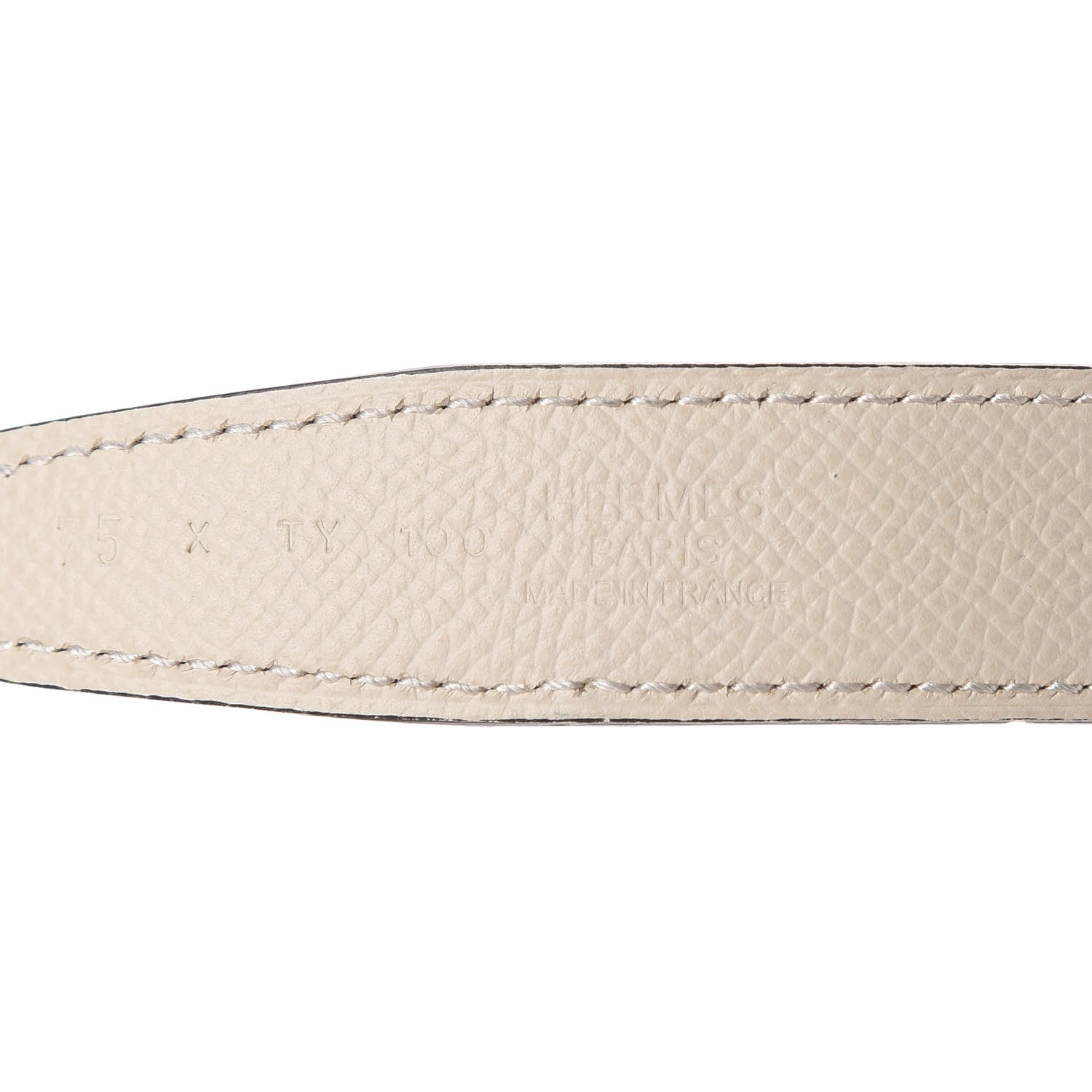 Hermes Swift Epsom 24mm Belt Strap 75 Rouge Grenat Craie 3 of 7