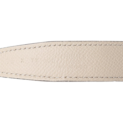Hermes Swift Epsom 24mm Belt Strap 75 Rouge Grenat Craie 3 of 7