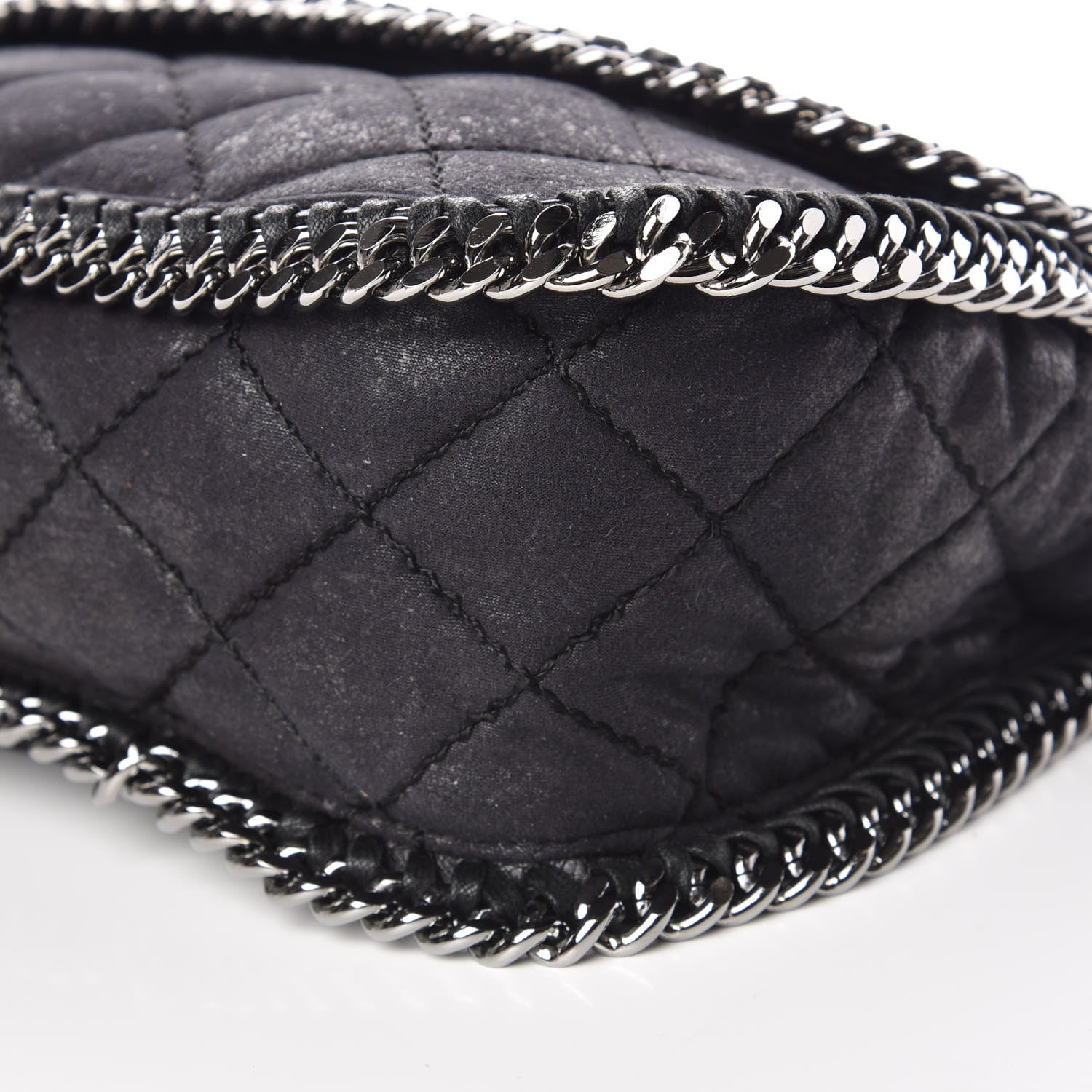 Stella McCartney Shaggy Deer Quilted Falabella Shoulder Bag Black 7 of 7