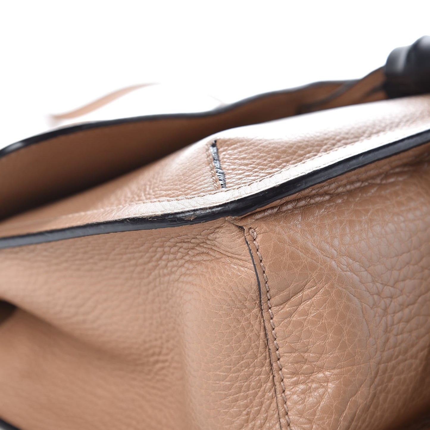 Cellarius Calfskin Medium Bamboo Daily Flap Shoulder Bag Camelia