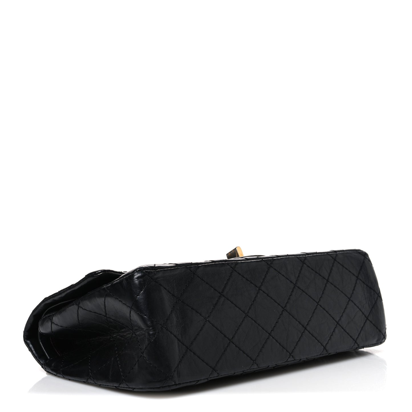 Aged Calfskin Quilted 2.55 Reissue 225 Flap Black