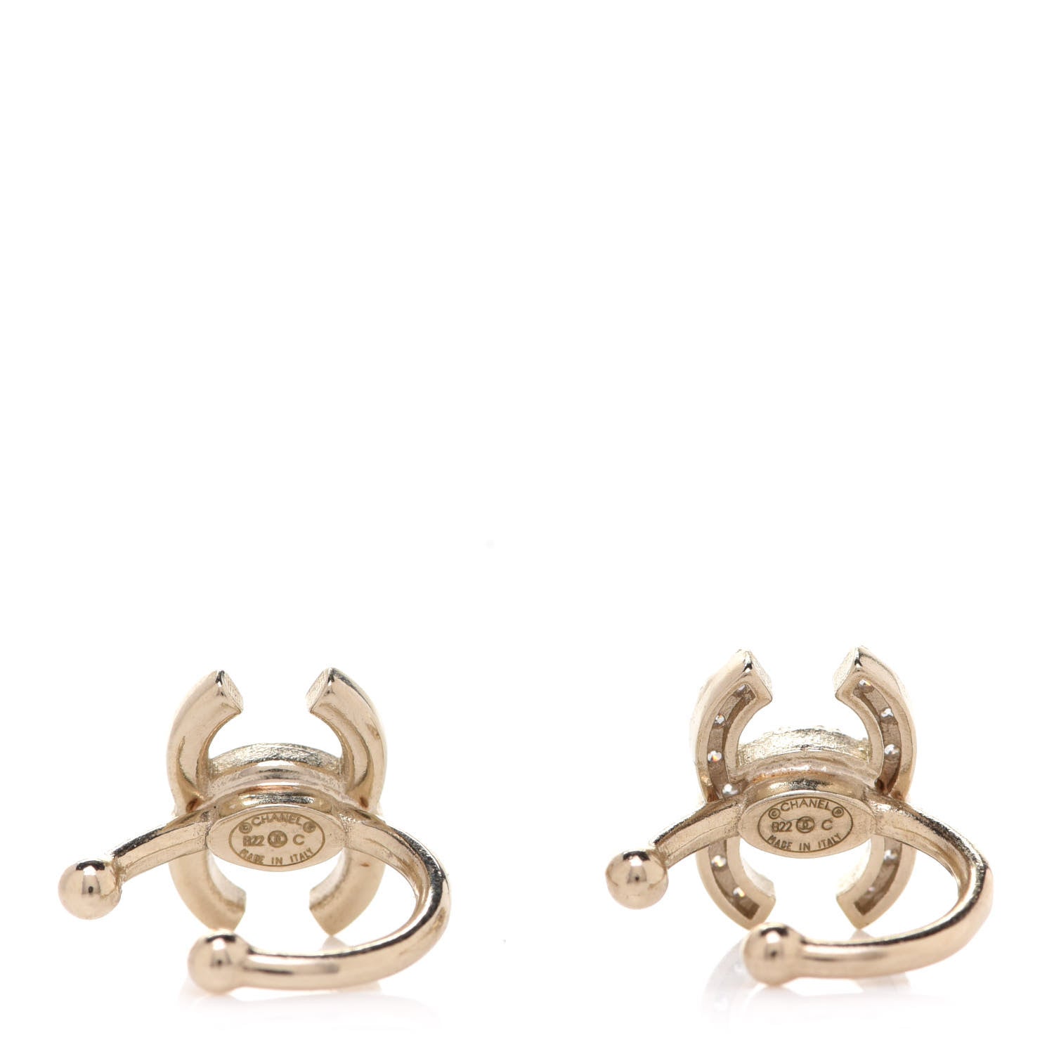 Chanel Metal Strass Lip Ring Set Gold 3 of 5