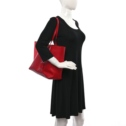 Saint Laurent Calfskin Large Shopping Tote Rouge Eros 2 of 10