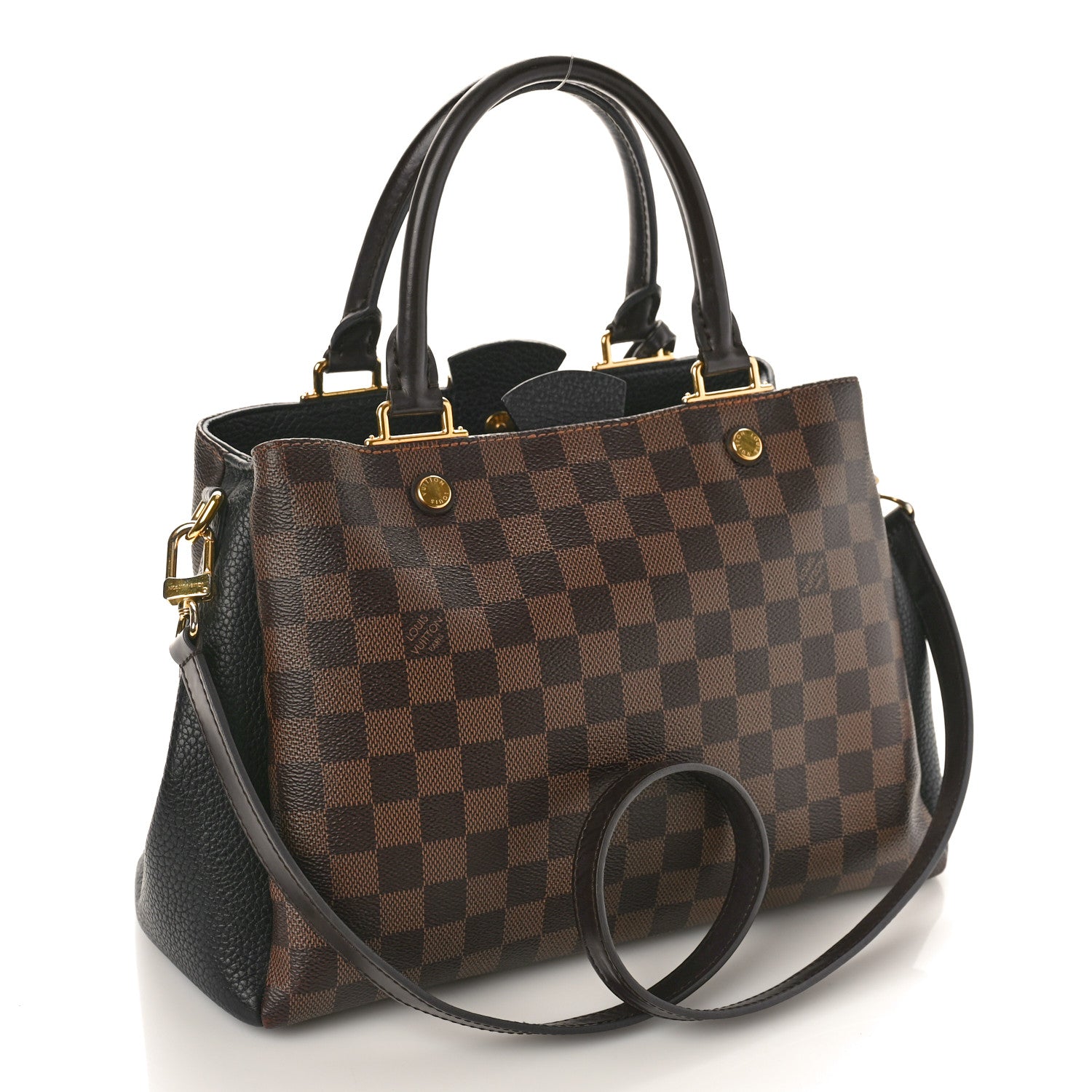 Louis Vuitton Damier Ebene Cuir Taurillon Brittany Black 3 of 13