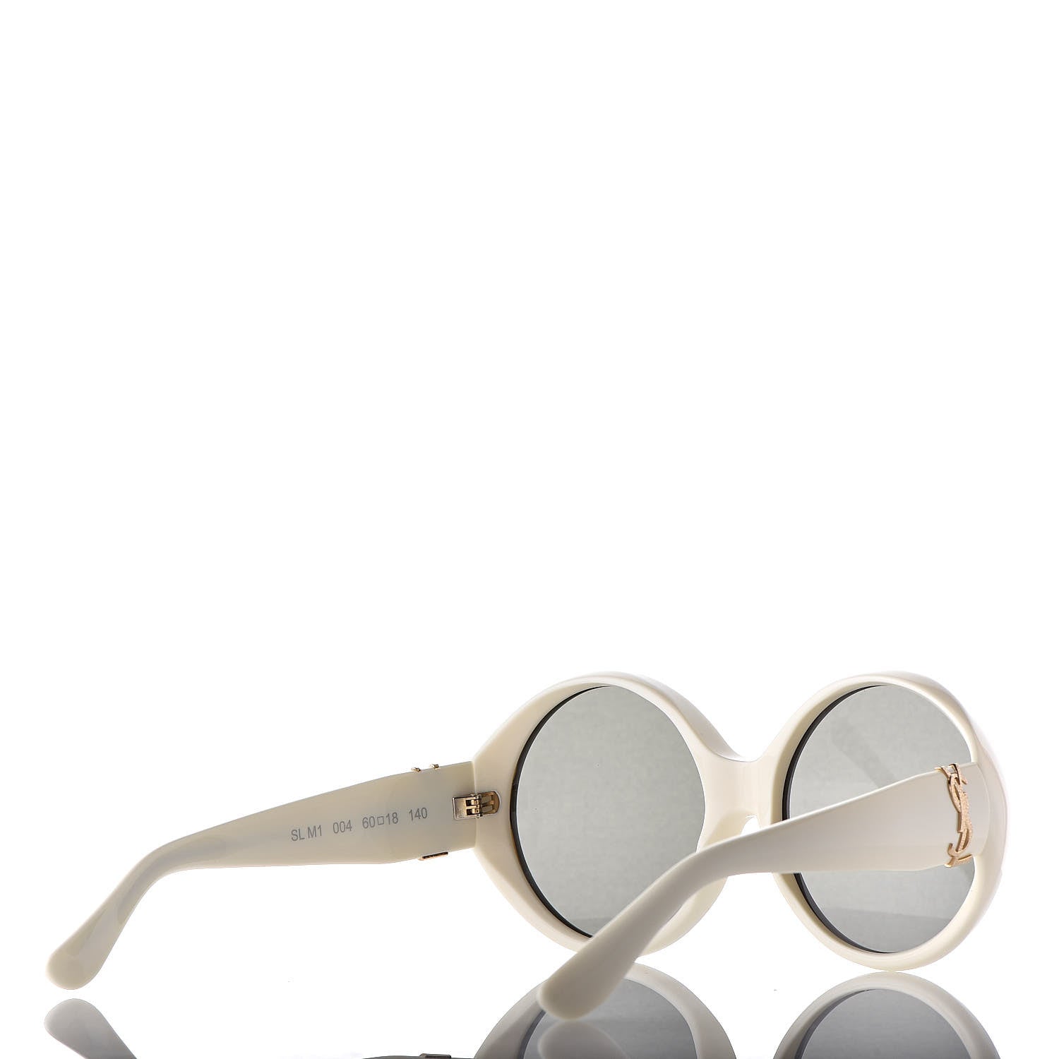 Saint Laurent Round SL M1 Sunglasses Ivory 4 of 9