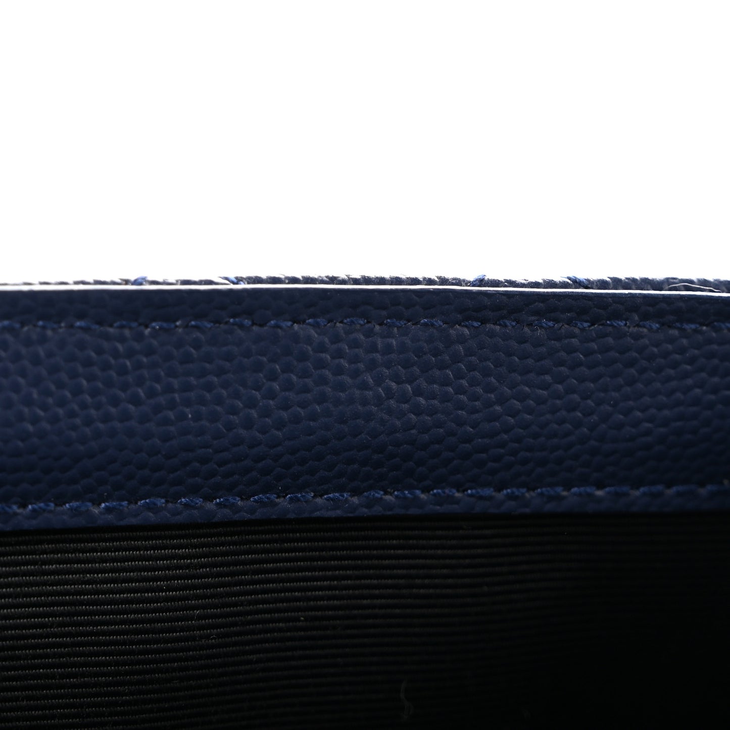 Grain De Poudre Textured Mixed Matelasse Triquilt Small Monogram Satchel Blue Charron