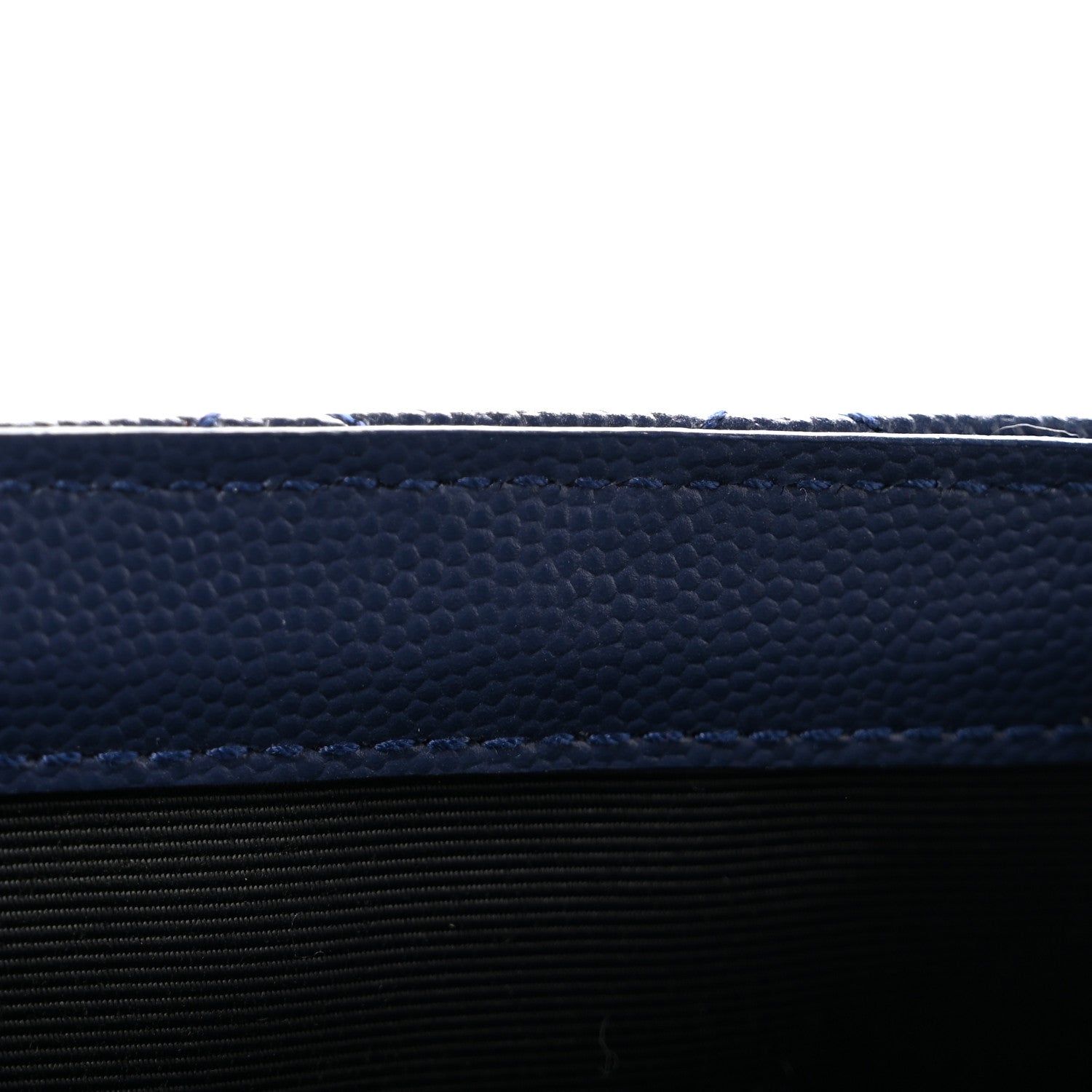 Saint Laurent Grain De Poudre Textured Mixed Matelasse Triquilt Small Monogram Satchel Blue Charron 11 of 14