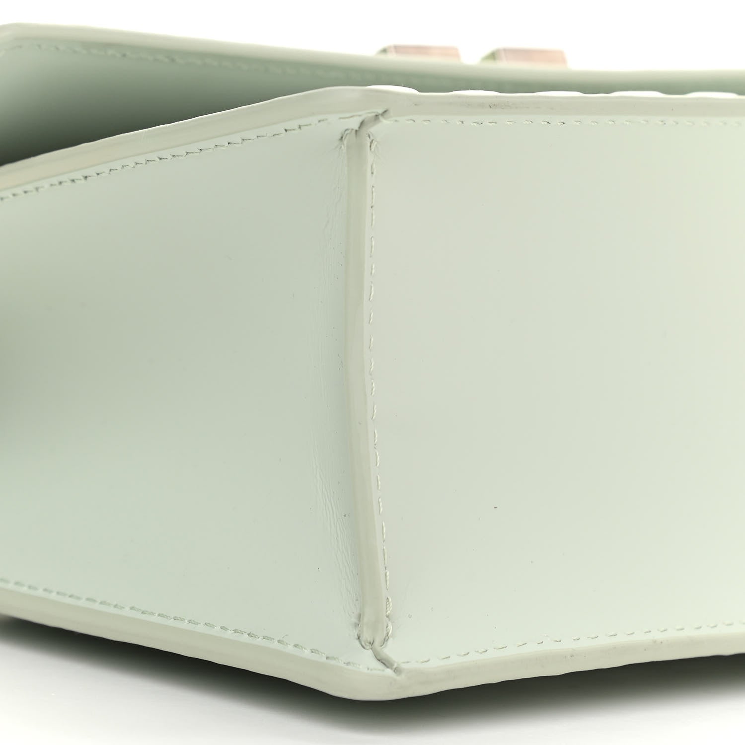 Off-White Calfskin Diagonal Quilted Jitney 1.4 Shoulder Bag Green 11 of 13