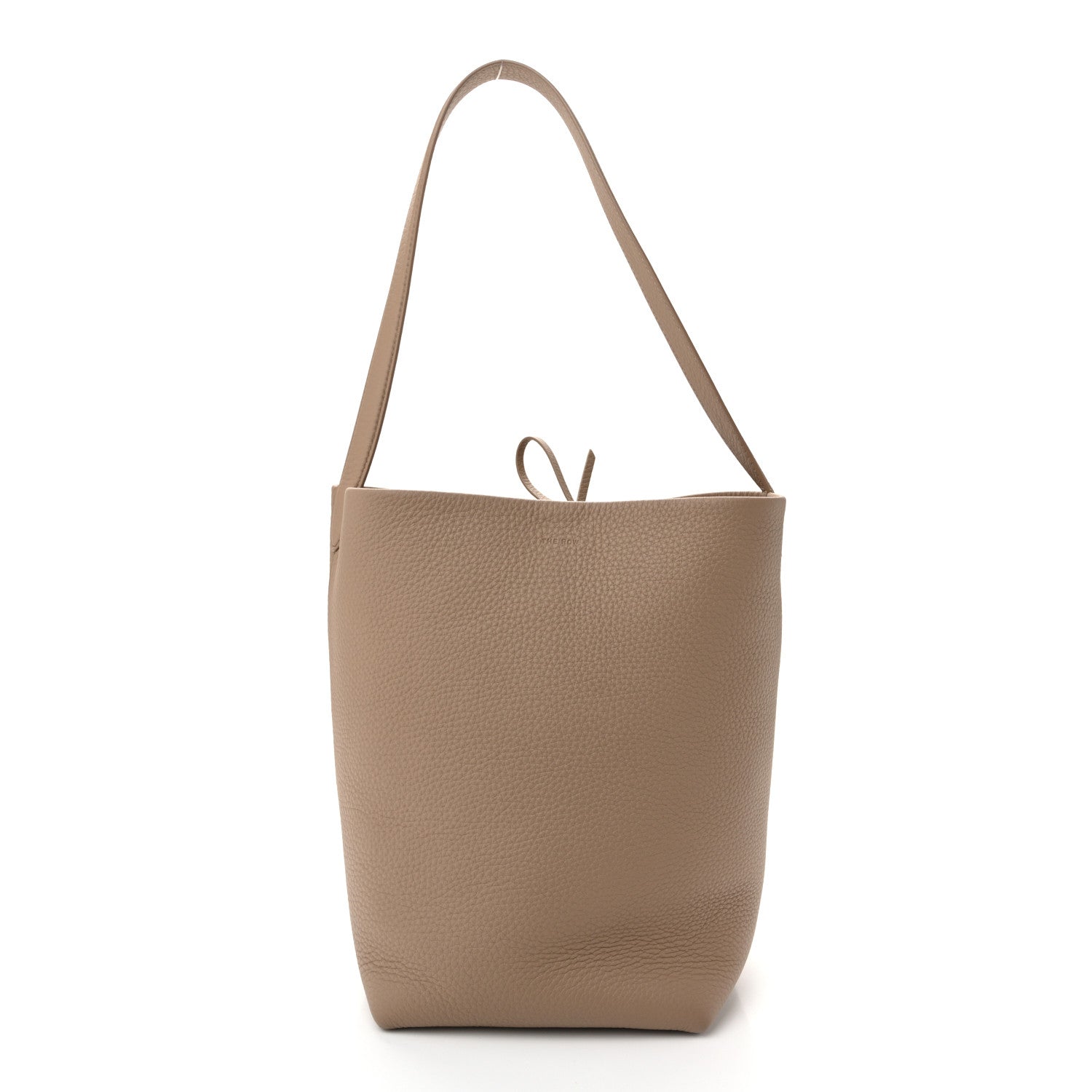 The Row Grained Calfskin Medium N/S Park Tote Dark Taupe 1 of 8