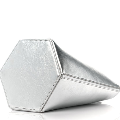 Off-White Laminated Calfskin Allen Bucket Bag Silver 8 of 8
