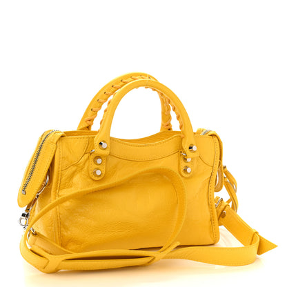 Balenciaga Agneau Classic Silver Hardware Mini City Yellow 3 of 8