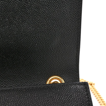 Saint Laurent Grain De Poudre Small Monogram Kate Satchel Black 12 of 13