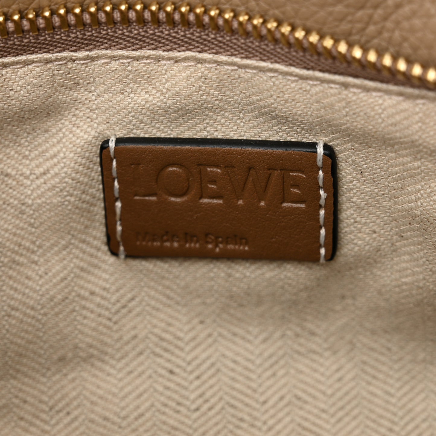 Grained Calfskin Small Puzzle Bag Sand Mink