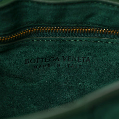 Bottega Veneta Suede Maxi Intrecciato Padded Chain Cassette Crossbody Bag Emerald Green 6 of 8