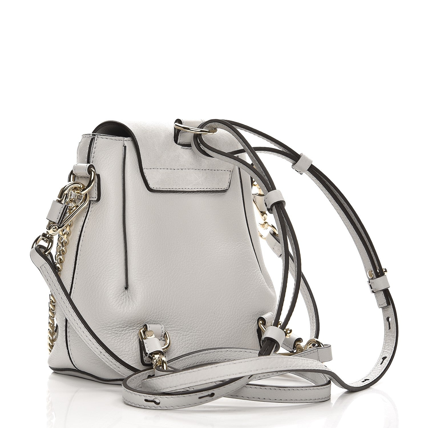Chloe Suede Calfskin Mini Faye Backpack Airy Grey 3 of 8