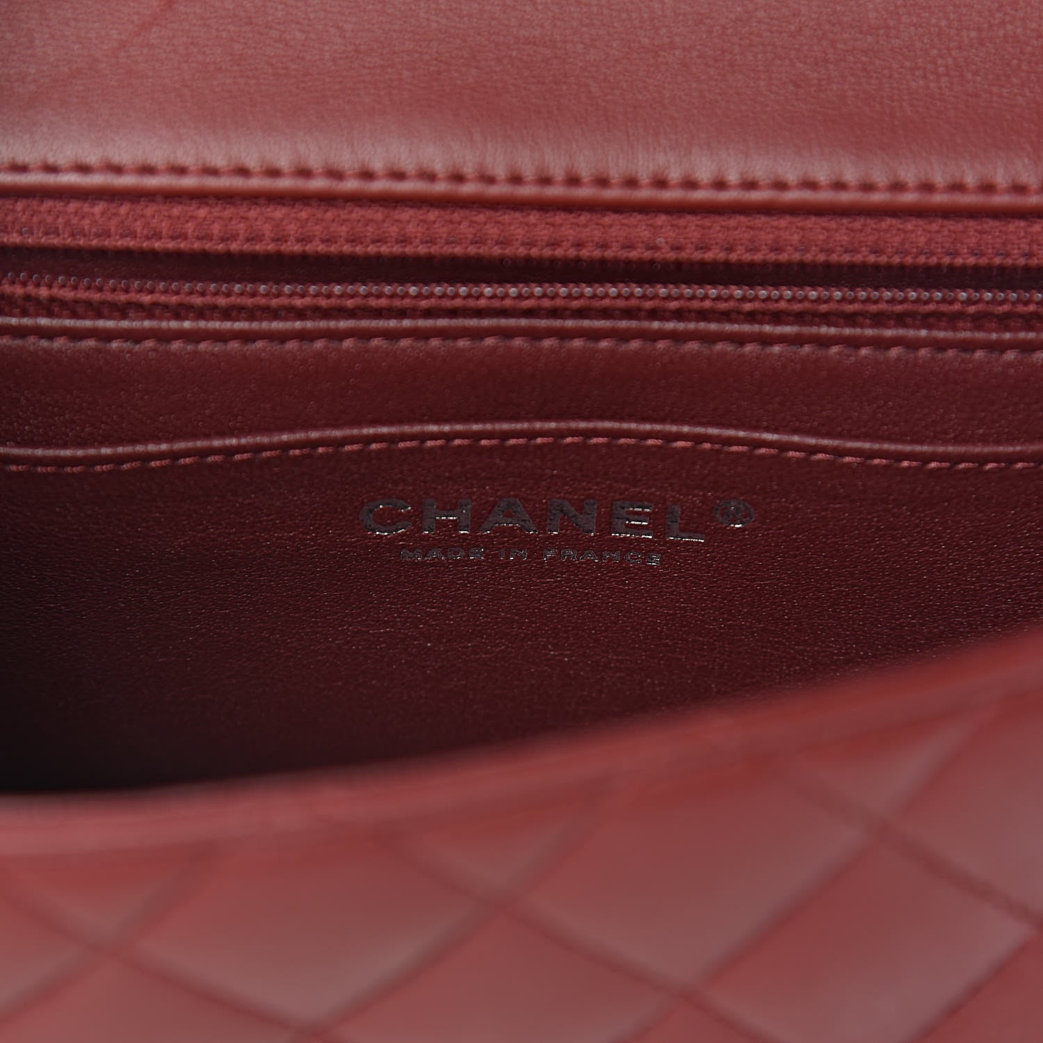 Chanel Lambskin Quilted Mini Rectangular Flap Red 6 of 12