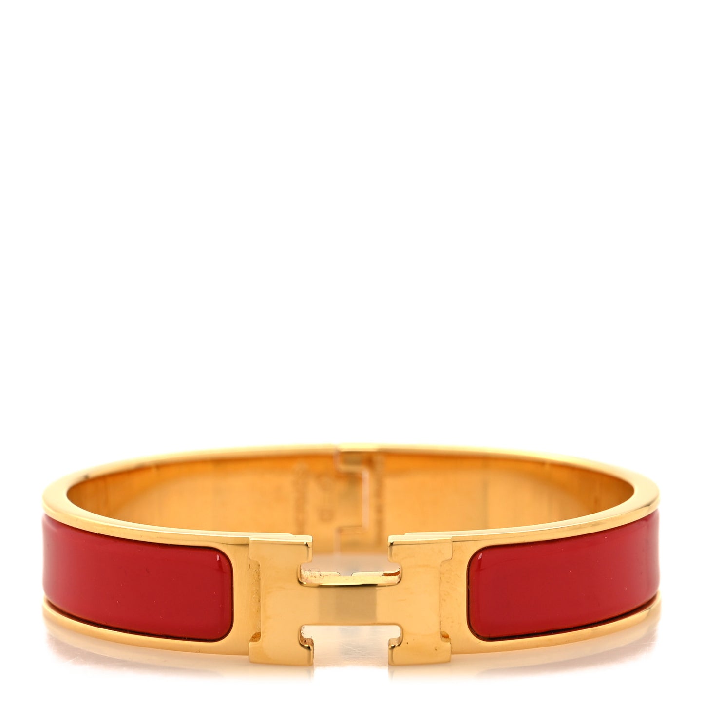 Enamel Narrow Clic Clac H Bracelet PM Red