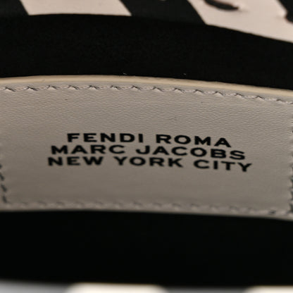 Fendi X MARC JACOBS Vitello King Plexiglass Logo Print Mini Fendi Sunshine Shopper Tote Black White 6 of 9