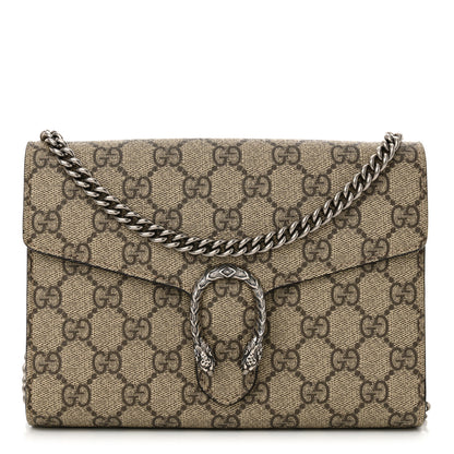 Gucci GG Supreme Monogram Mini Dionysus Chain Wallet Beige Taupe 1 of 13