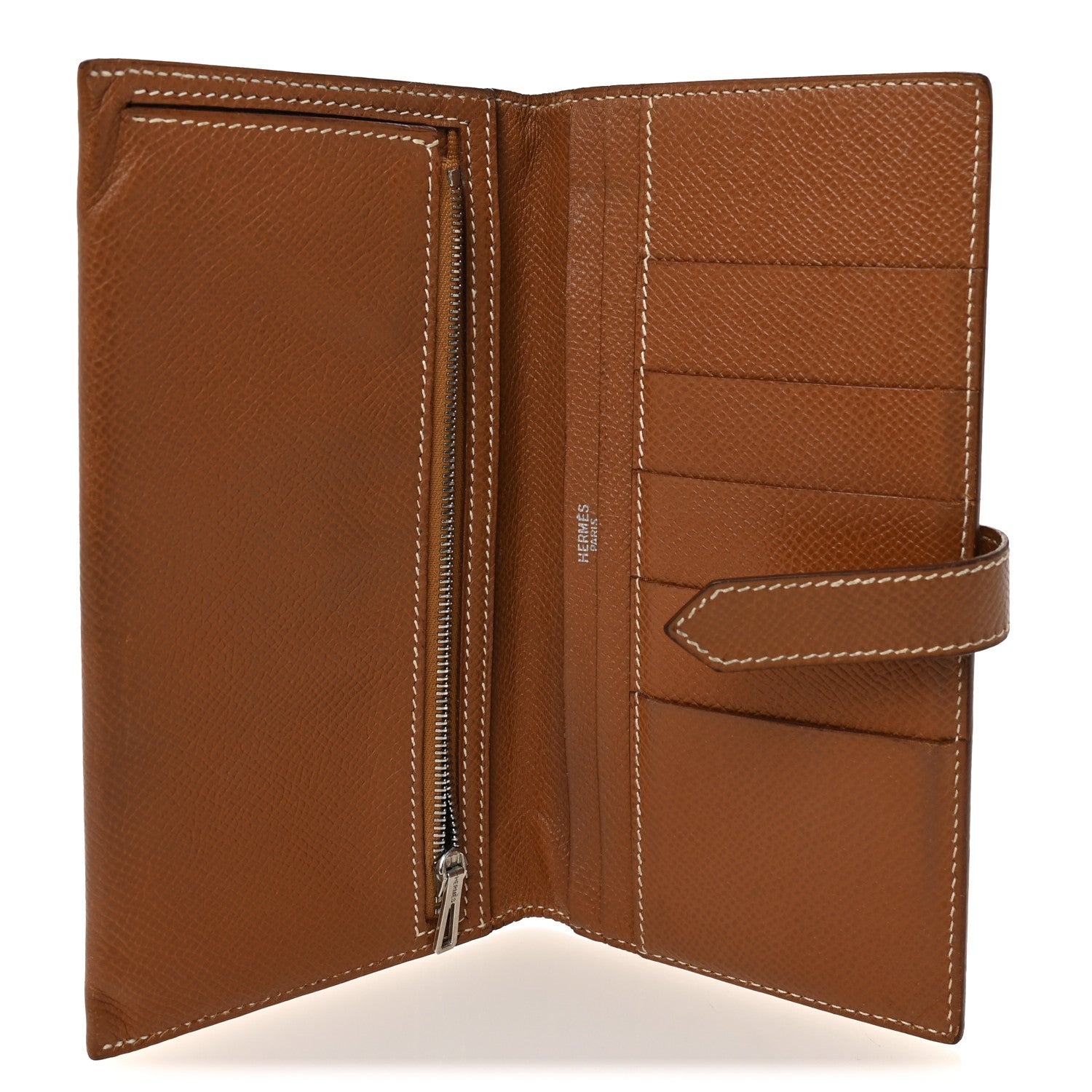 Hermes Courchevel Bearn Gusset Wallet Gold 5 of 7