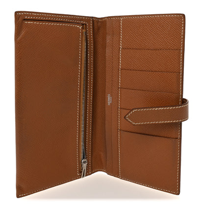 Hermes Courchevel Bearn Gusset Wallet Gold 5 of 7