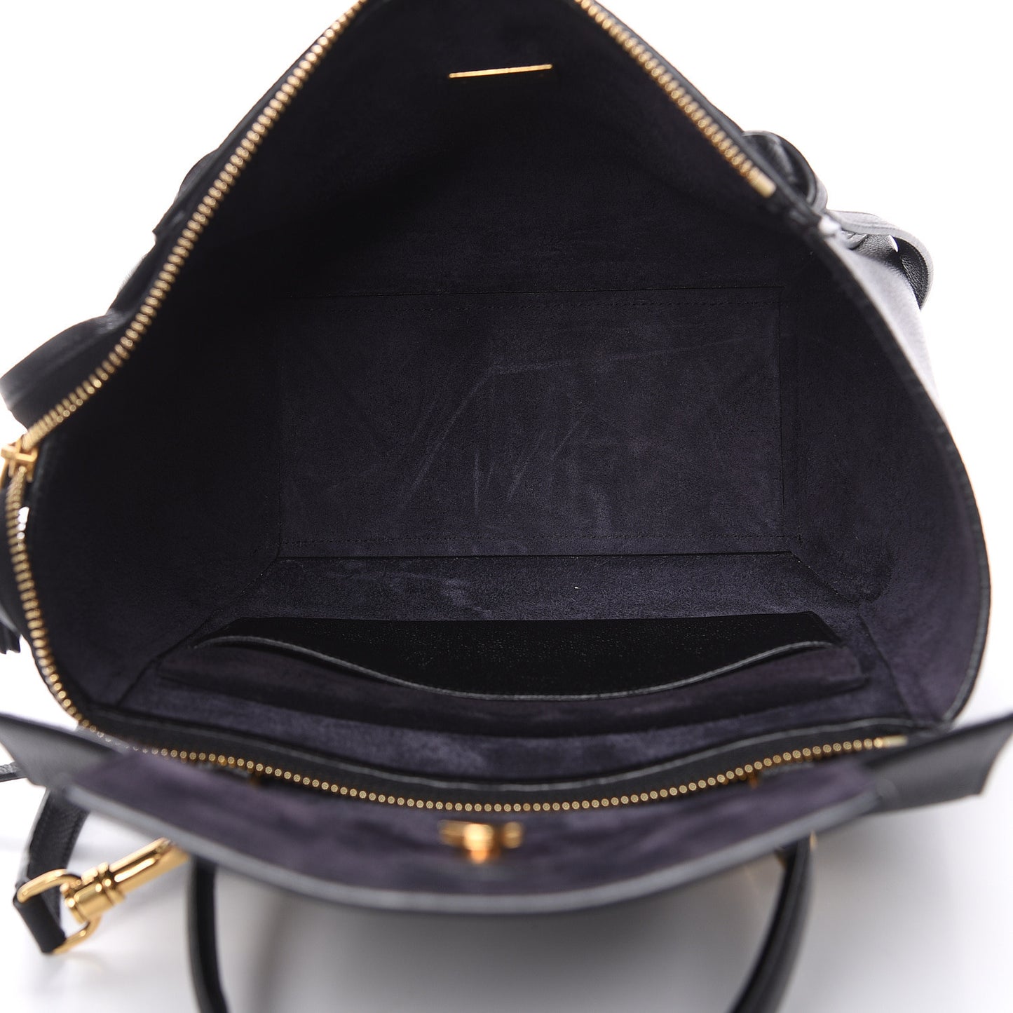 Grained Calfskin Micro Belt Bag Black