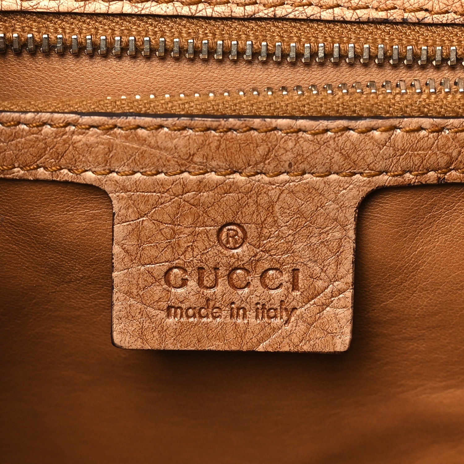 Gucci Ostrich Medium New Bamboo Top Handle Bag Brown 7 of 13