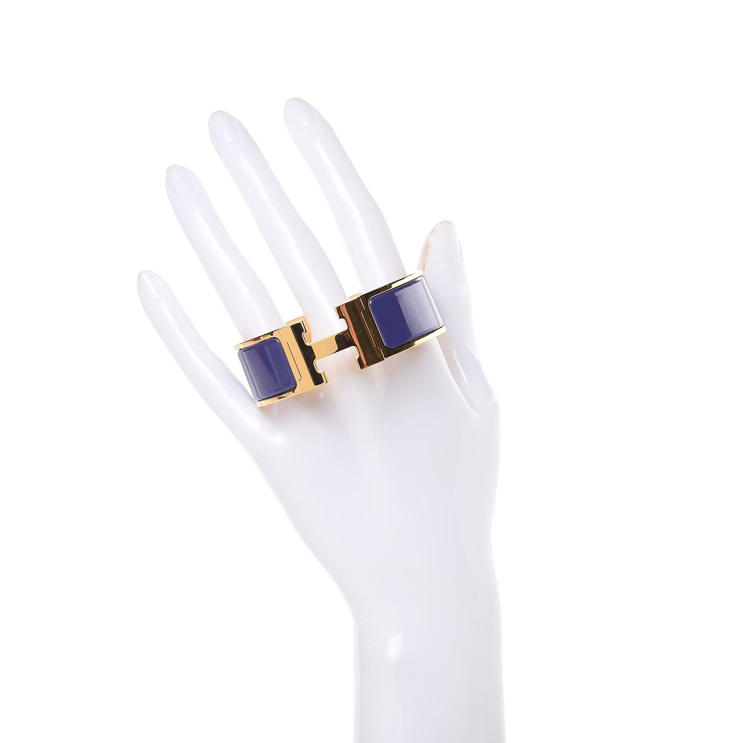 Hermes Enamel Wide Clic Clac H Bracelet PM Violet 2 of 5
