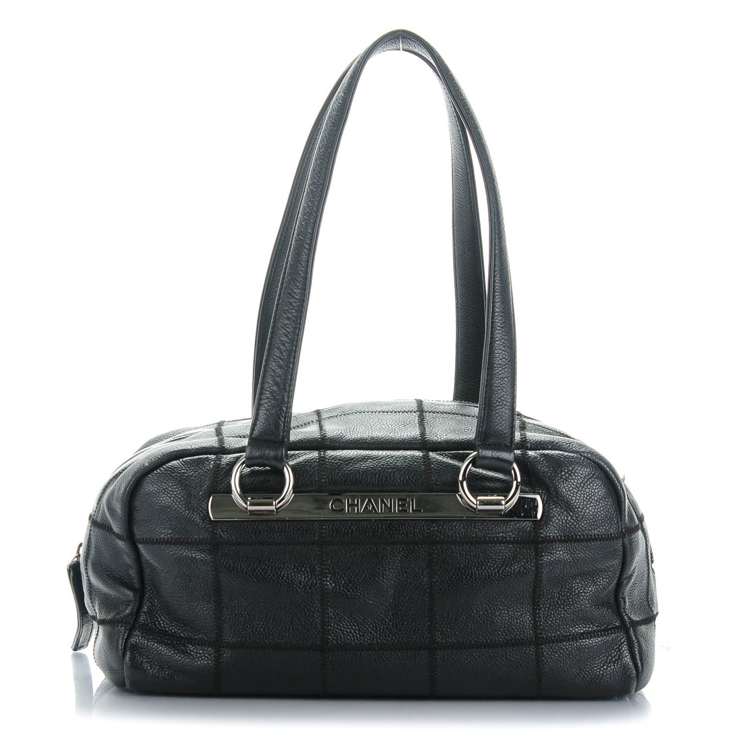Chanel Caviar Square Stitched Shoulder Bag Black 1 of 7