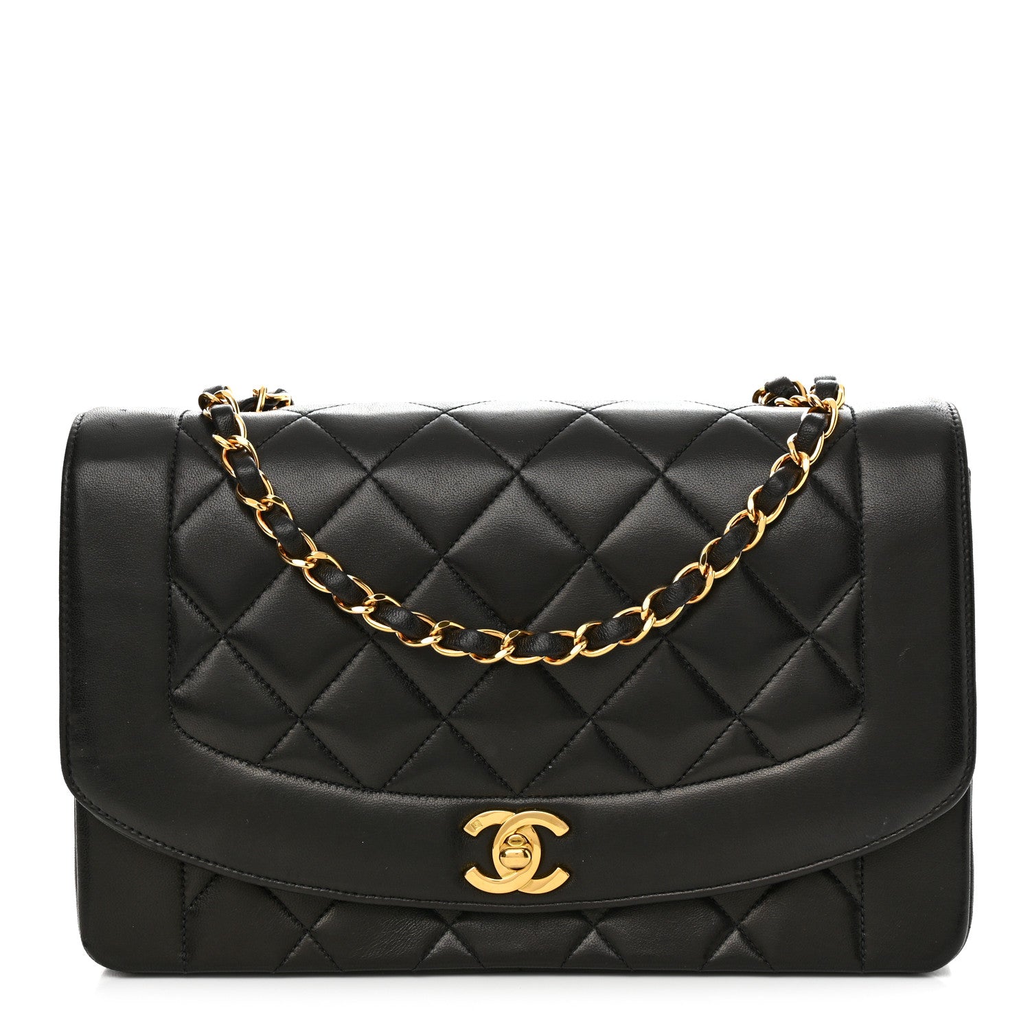 Chanel Lambskin Quilted Medium Single Flap Black 1 of 12