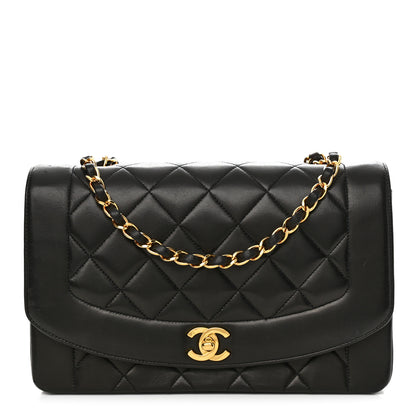 Chanel Lambskin Quilted Medium Single Flap Black 1 of 12