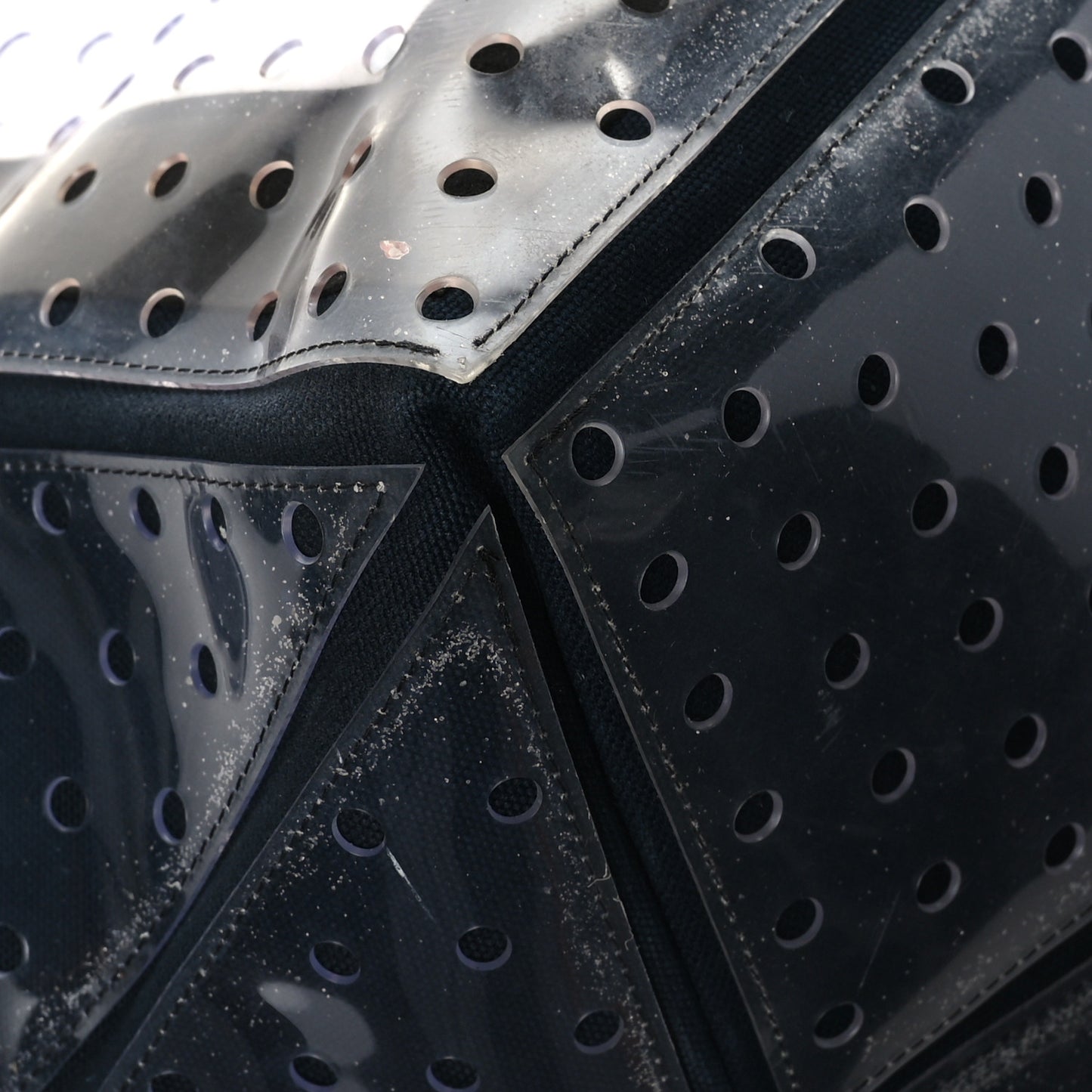 Canvas Vinyl Perforated CC Tote White Black Dark Navy