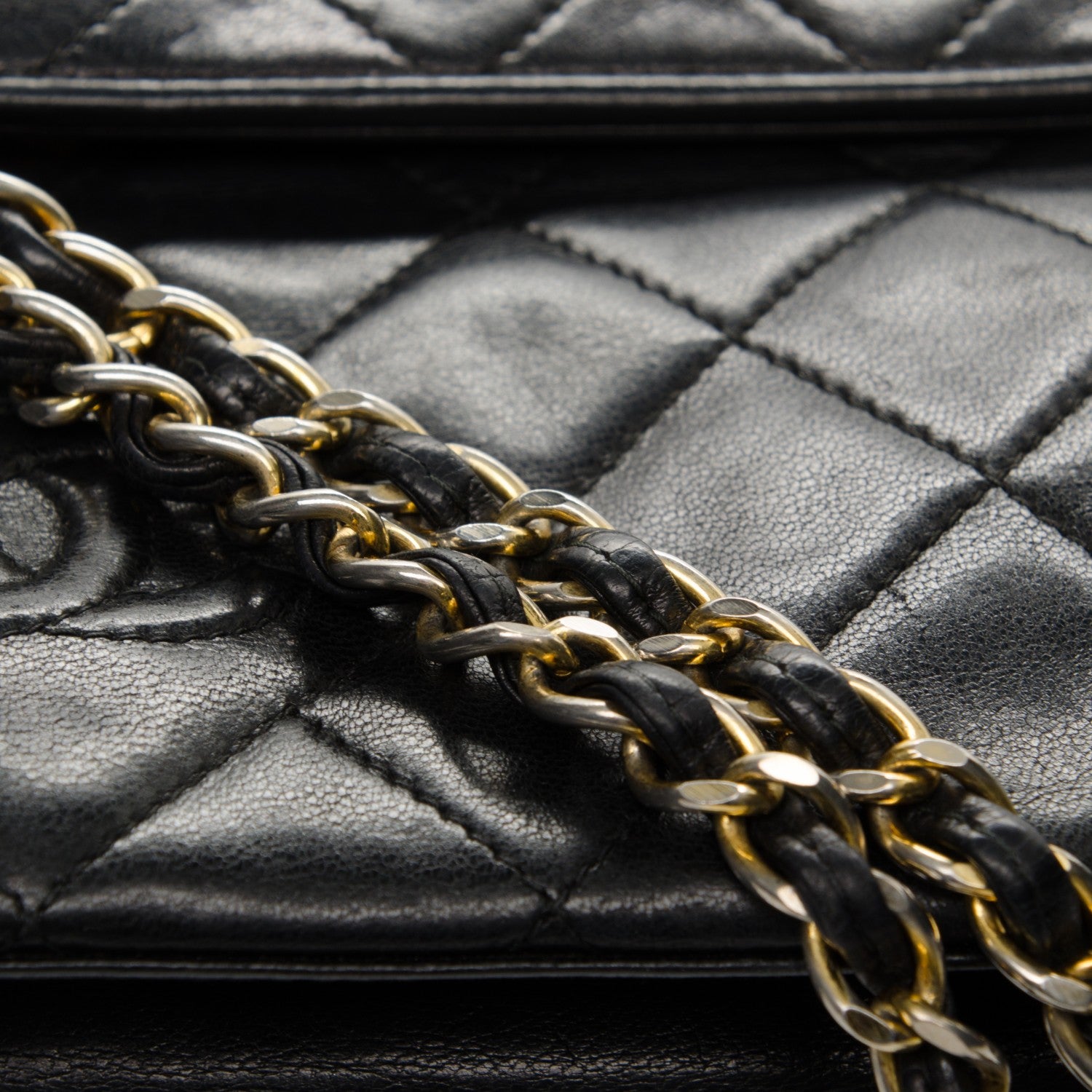 Chanel Lambskin Quilted CC Tassel Shoulder Flap Bag Black 8 of 8