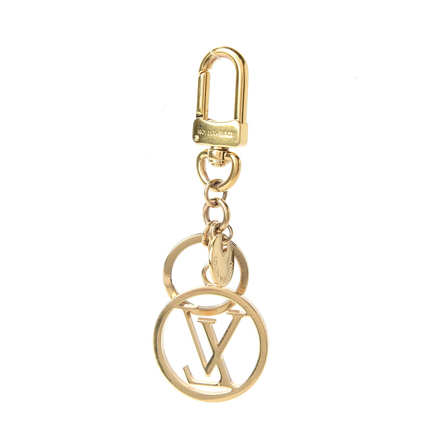 LV Circle Bag Charm Key Holder Gold