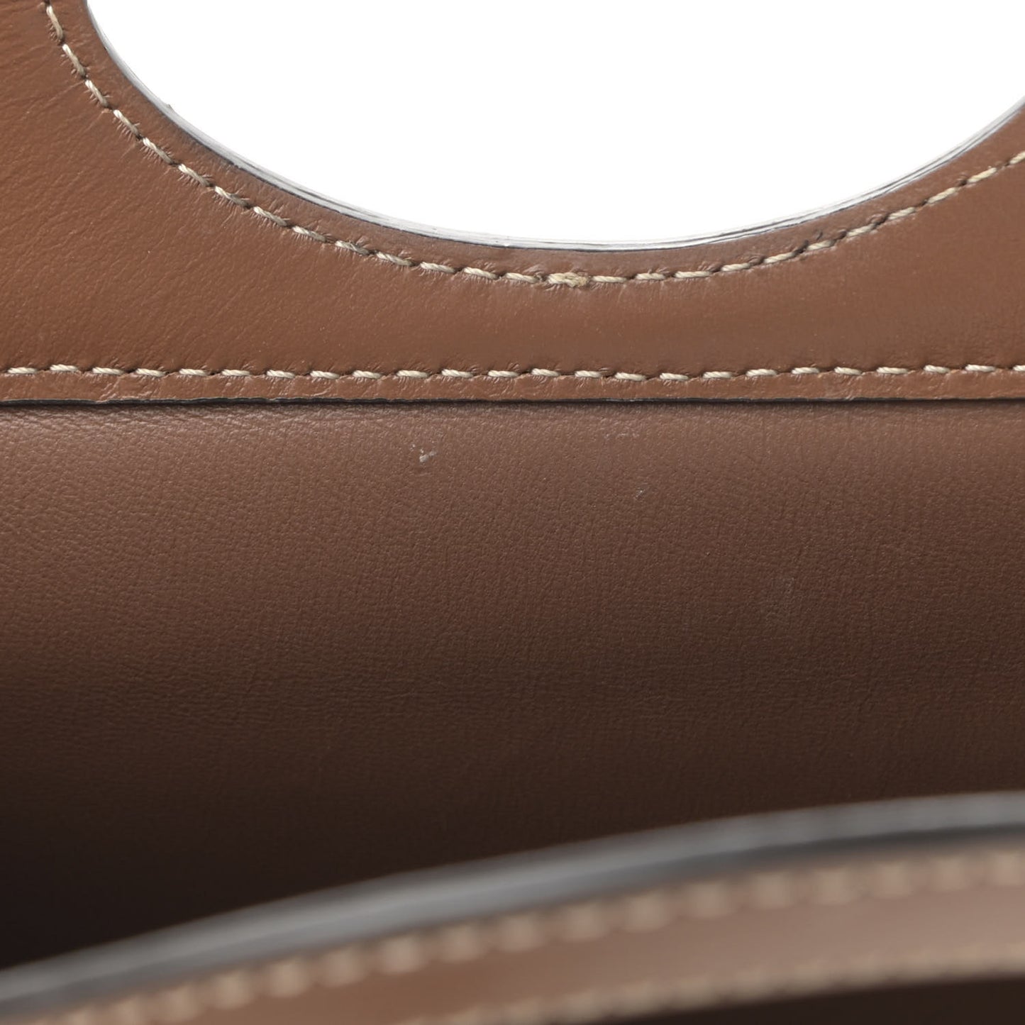 Canvas Smooth Calfskin Two Tone Mini Pocket Bag Natural Malt Brown