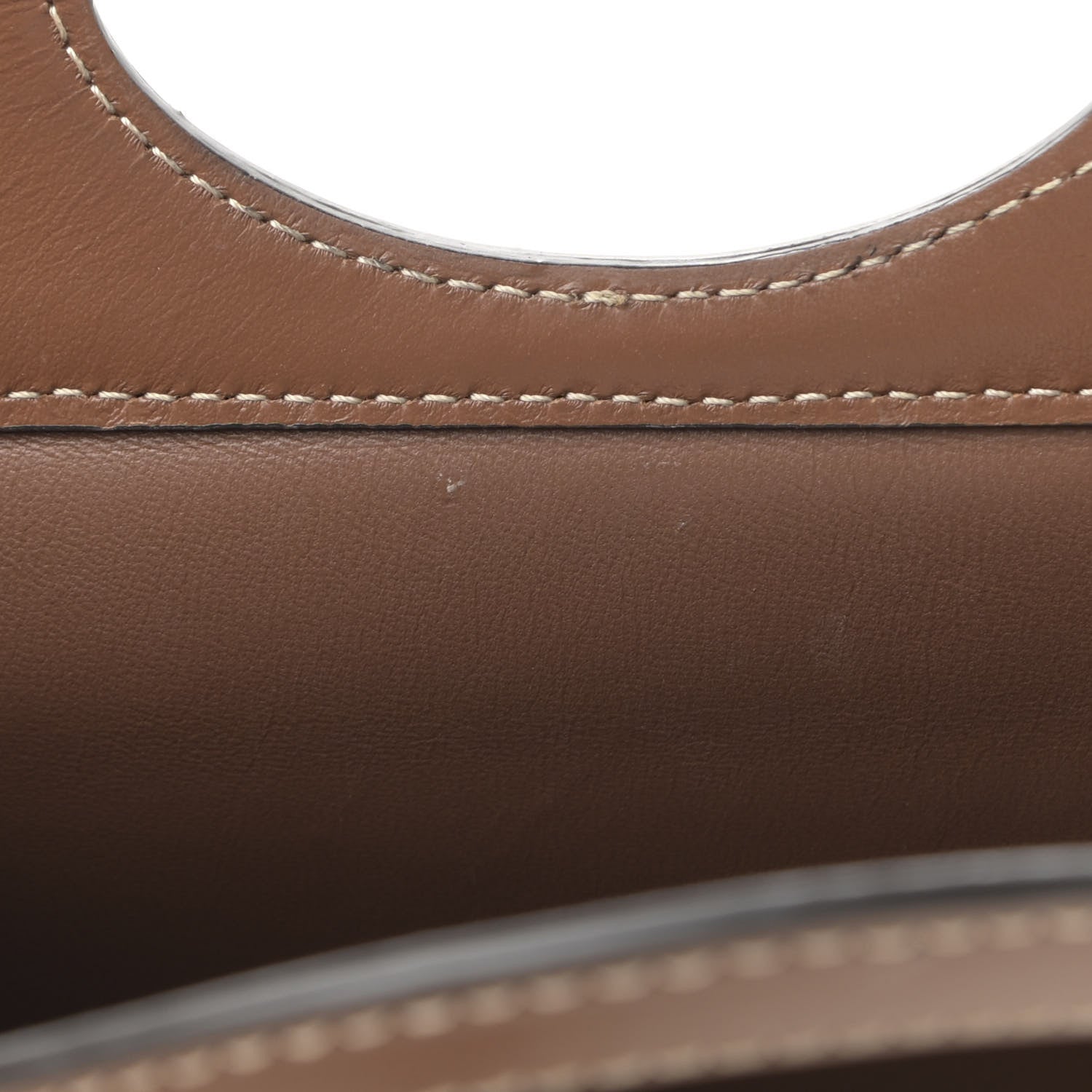 Burberry Canvas Smooth Calfskin Two Tone Mini Pocket Bag Natural Malt Brown 11 of 11