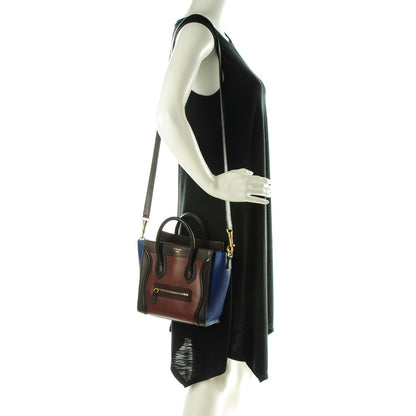 Celine Smooth Calfskin Nano Tri-Color Luggage Acajou 2 of 15