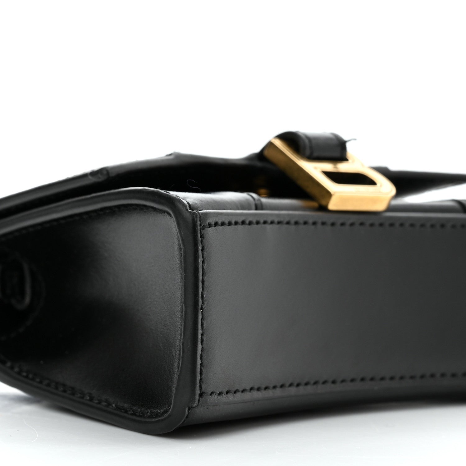 Balenciaga Shiny Box Calfskin Hourglass Top Handle Bag Mini Black 8 of 12