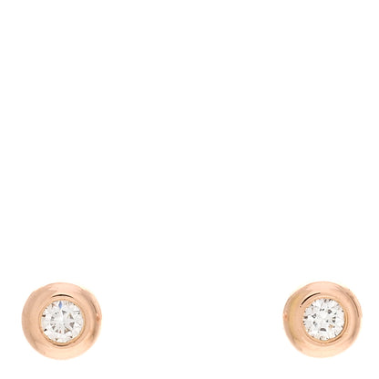 Tiffany 18K Rose Gold Diamond .06ctw Elsa Peretti Diamonds By The Yard Earrings 1 of 4