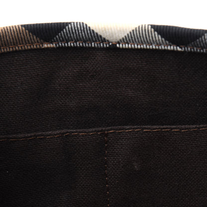 Burberry Calfskin House Check Trim Bates Shoulder Bag Cognac 13 of 33