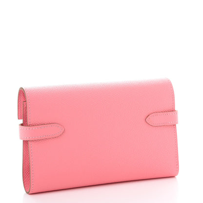 Hermes Epsom Medium Kelly Wallet Rose Confetti 3 of 8