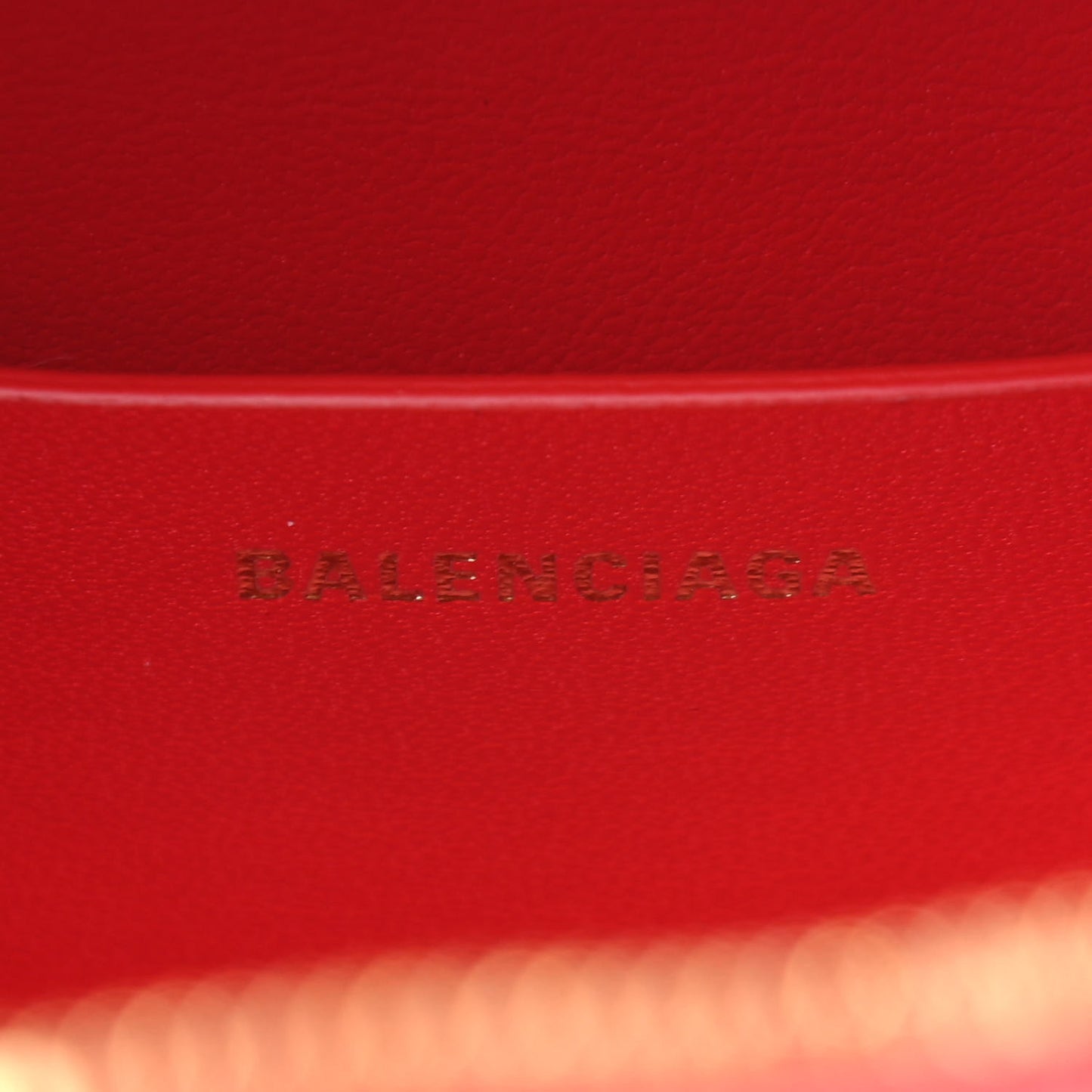 Calfskin Crocodile Embossed Vanity Round Bag XS Bright Red