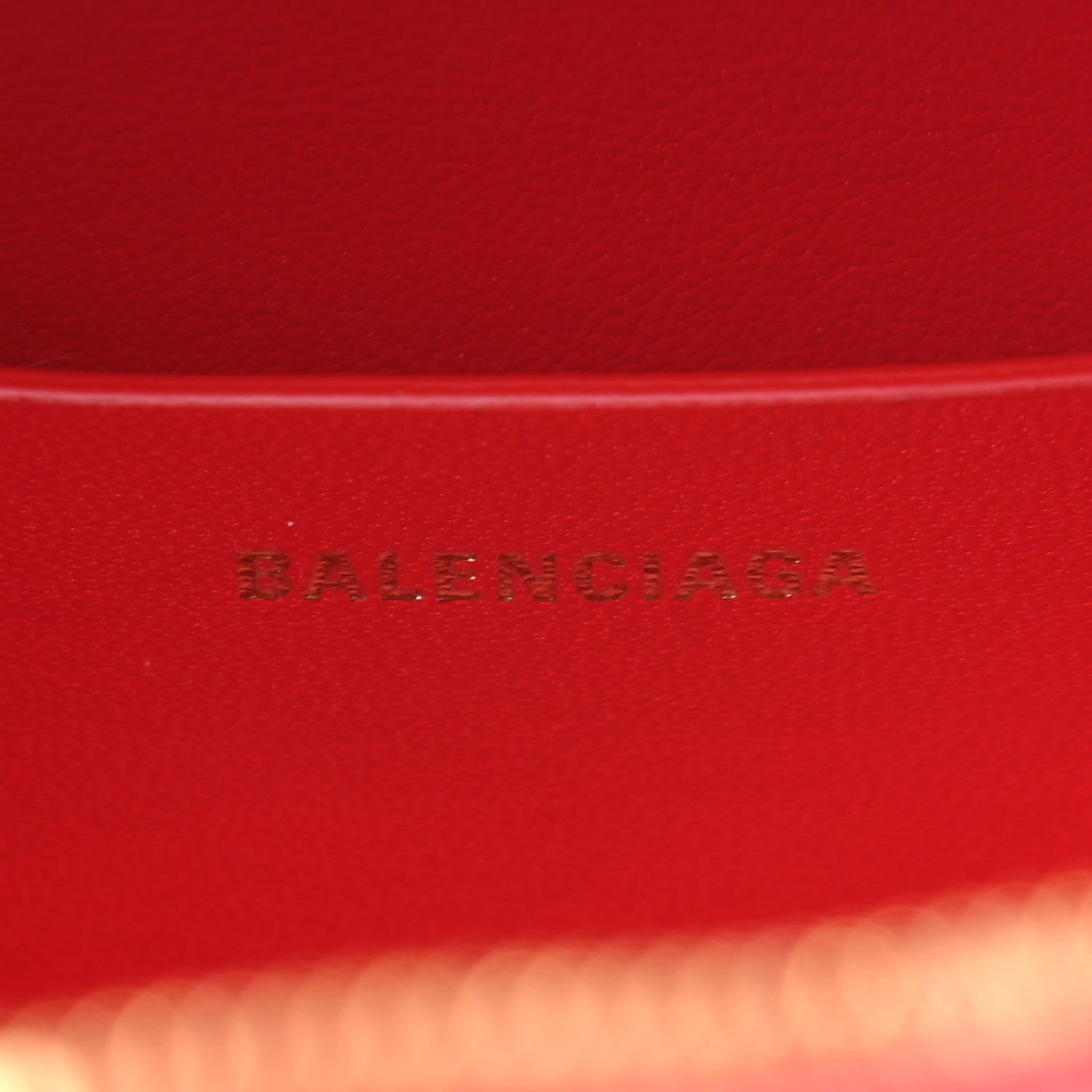 Balenciaga Calfskin Crocodile Embossed Vanity Round Bag XS Bright Red 5 of 5