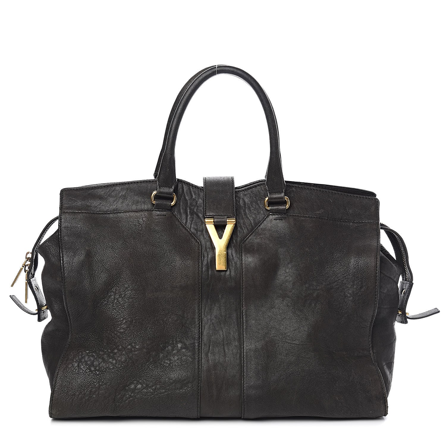 Saint Laurent Sheepskin Large Cabas ChYc Black 1 of 16