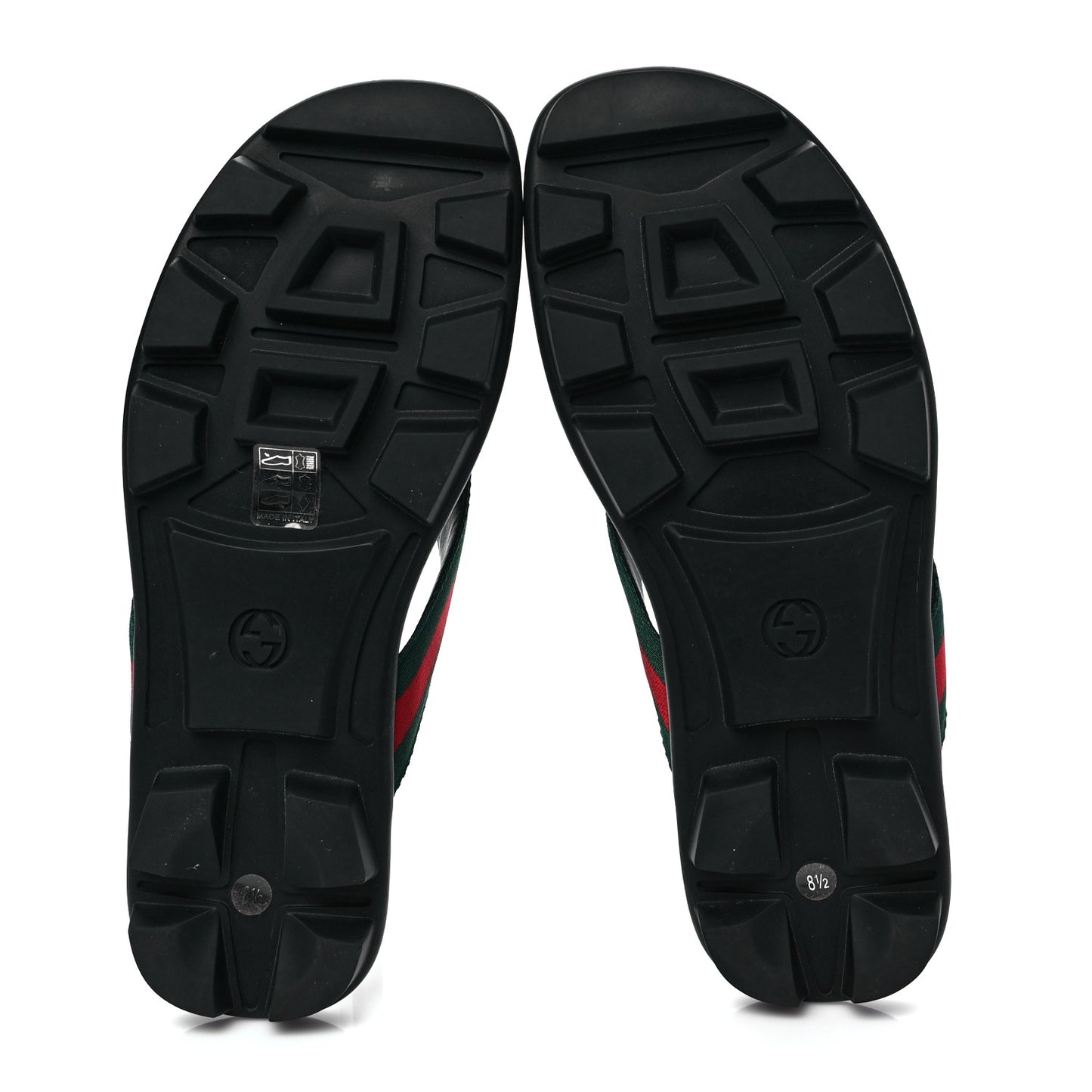 Nylon Calfskin Web Mens Cleat Sole Thong Sandals 8 Black Red Blue