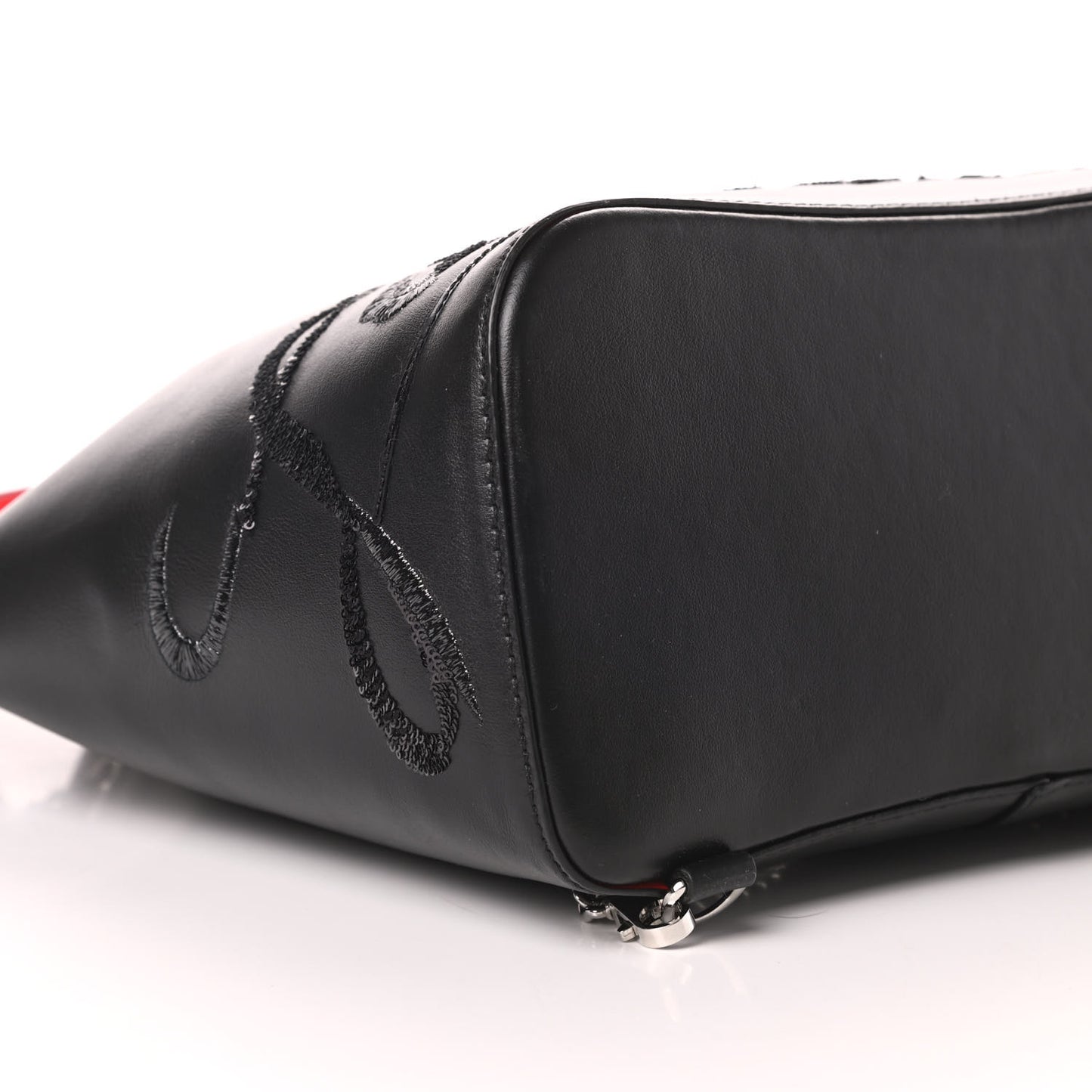 Calfskin Paris Marie Jane Logo Backpack Black